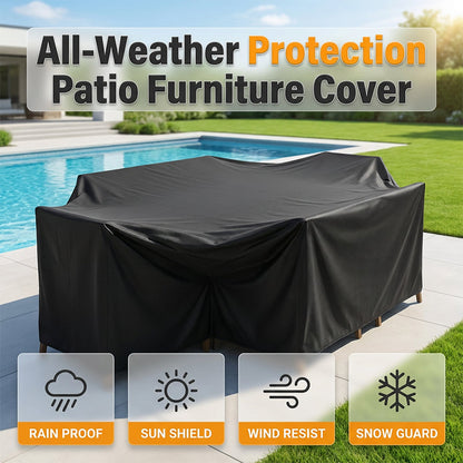 Protect Patio Furniture Instantly! Waterproof 210D Oxford Cover