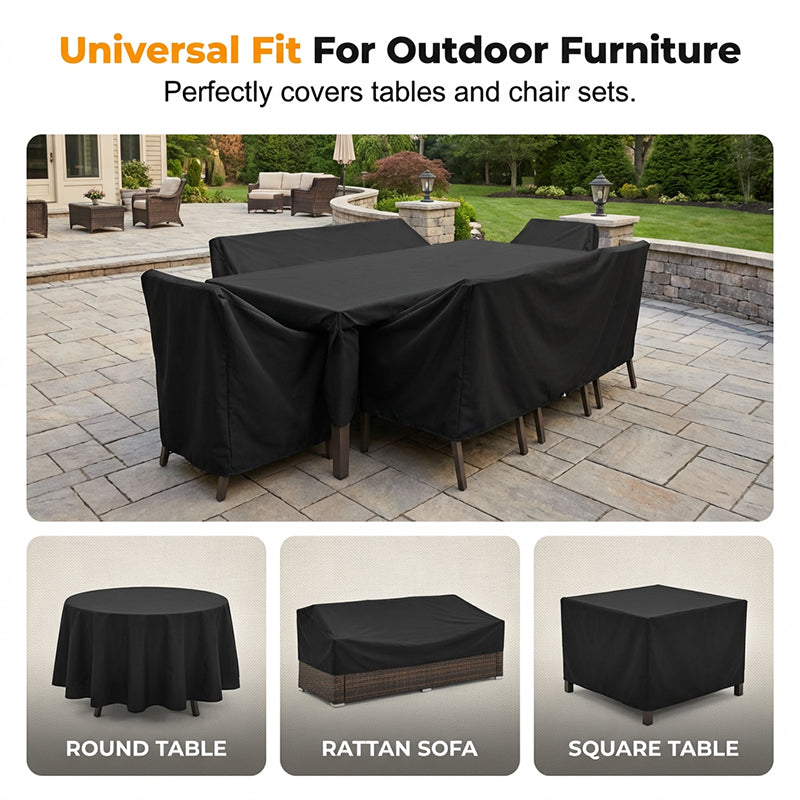 Protect Patio Furniture Instantly! Waterproof 210D Oxford Cover