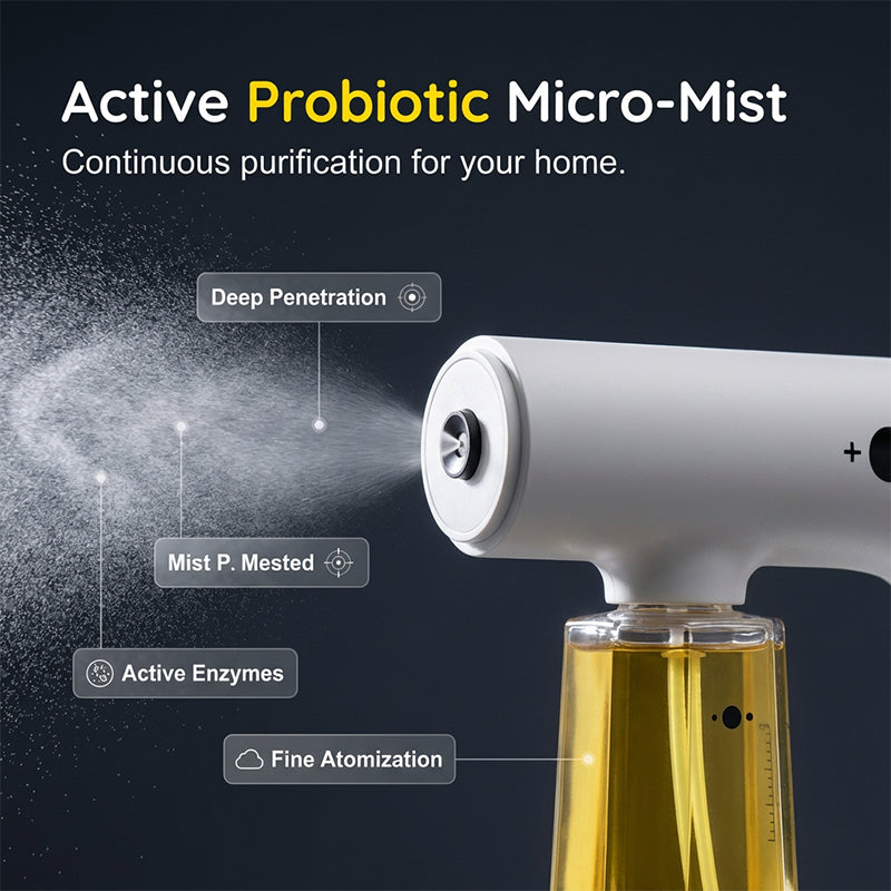 Neutralize Pet Odors Instantly! No-Mask Probiotic Spray Gun Set