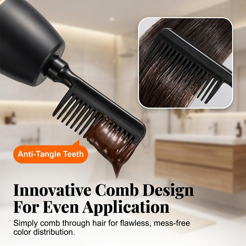 Instant Gray Coverage Comb – Herbal, No-Mess Home Dye