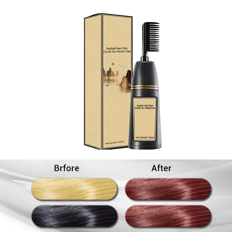 Instant Gray Coverage Comb – Herbal, No-Mess Home Dye