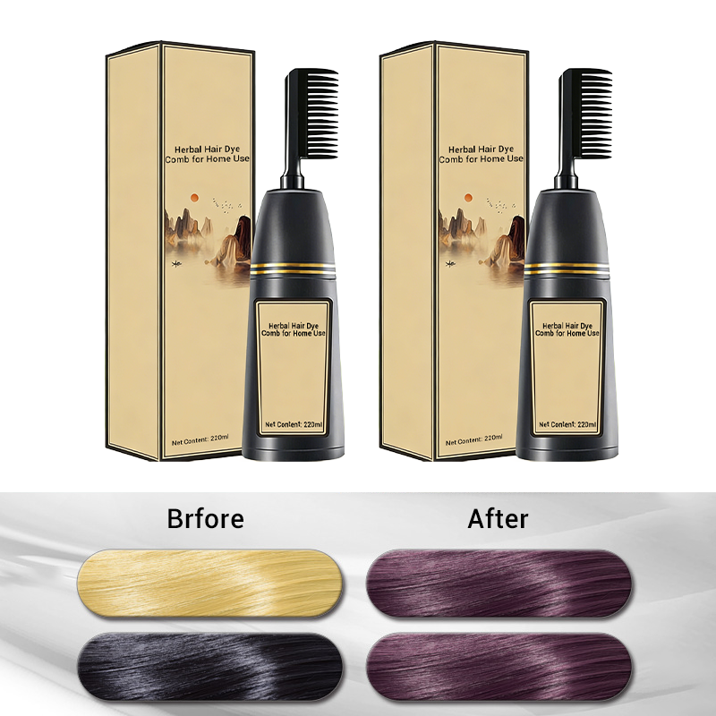 Instant Gray Coverage Comb – Herbal, No-Mess Home Dye