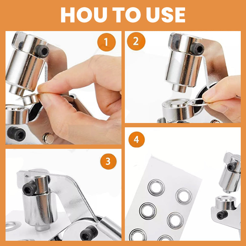 Punch Any Material Instantly! No-Strain Grommet Hole Pliers