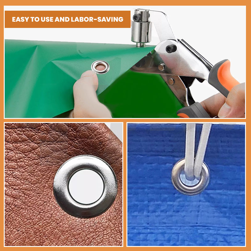 Punch Any Material Instantly! No-Strain Grommet Hole Pliers