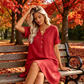 🥳2026 HOT SALE🥳Women's V-Neck Tunic Dress – Relaxed Fit, Pockets & Breathable