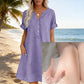 🏖️HOT DEAL 50% OFF! 👗 Women's V-Neck Tunic Dress – Relaxed Fit, Pockets & Breathable