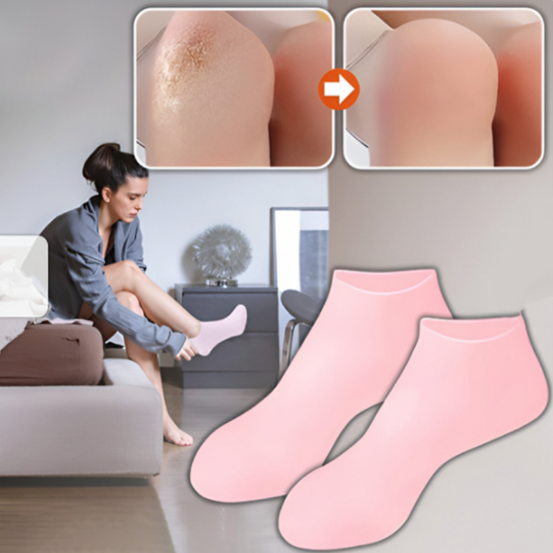Silicone Moisturizing Heel Socks – Anti-Slip & Cracked Skin Repair