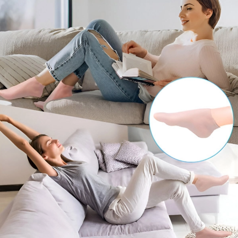 Silicone Moisturizing Heel Socks – Anti-Slip & Cracked Skin Repair