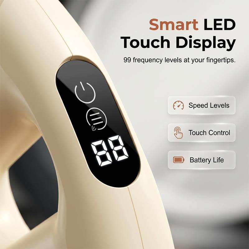 2-in-1 Fascia Ring Massager – Wearable, Adjustable Strap & Smart LED