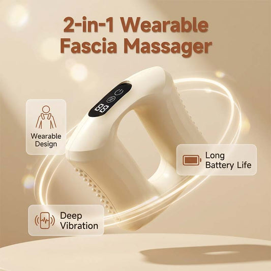 2-in-1 Fascia Ring Massager – Wearable, Adjustable Strap & Smart LED
