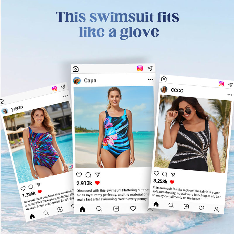 🏖️Summer Hot Sale 50% OFF🏝️Women's Printed One-Piece Swimsuit🩱