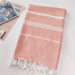 Cotton Blend Striped Tassel Beach Towel