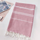 Cotton Blend Striped Tassel Beach Towel