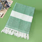 Cotton Blend Striped Tassel Beach Towel