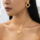 Elegant Geometric Jewelry Set – Gold-Plated Finish