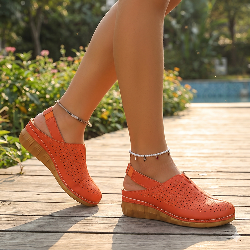 Cushioned Sole Sandals – Breathable Hollow-Out Design
