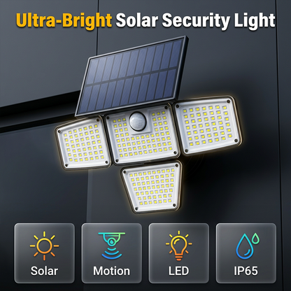 360° Solar Security Light – Motion Sensor & IP65 Weatherproof Design