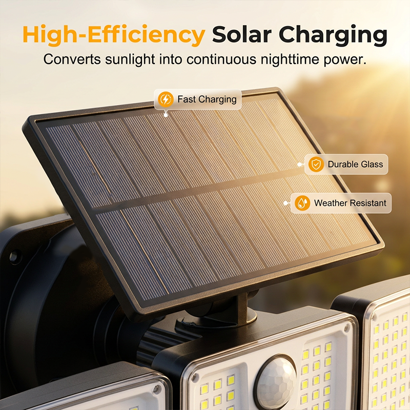 360° Solar Security Light – Motion Sensor & IP65 Weatherproof Design