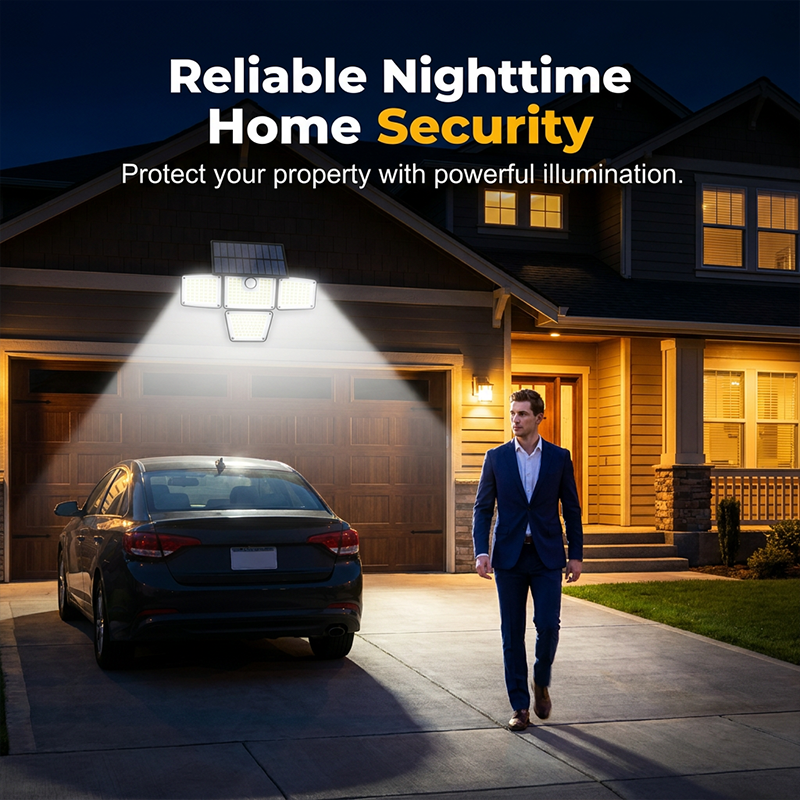 360° Solar Security Light – Motion Sensor & IP65 Weatherproof Design