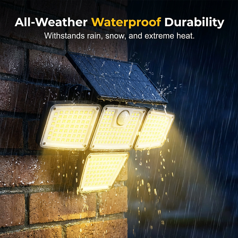 360° Solar Security Light – Motion Sensor & IP65 Weatherproof Design