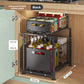 Organize Under Sink Instantly! Pull-Out 2-Tier Cabinet Shelf