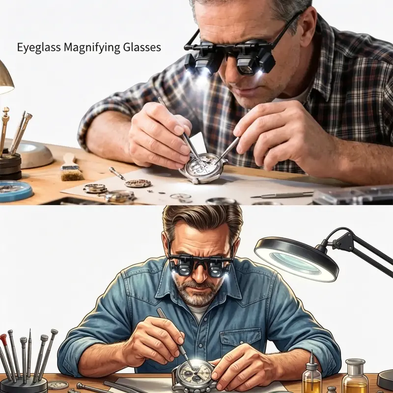 LED Magnifying Glasses – Interchangeable Lenses & Shadow-Free Precision Design