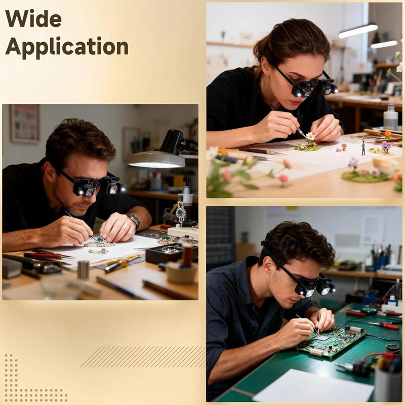LED Magnifying Glasses – Interchangeable Lenses & Shadow-Free Precision Design