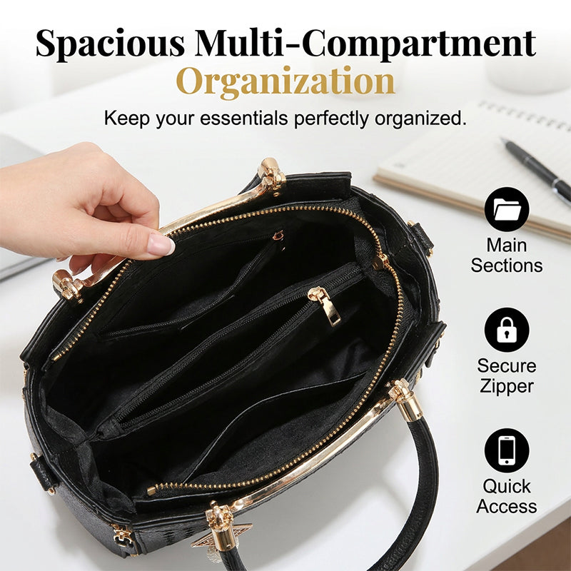👜 LIMITED-TIME 50% OFF! ✨ V-Stitched Everyday Handbag – Multi-Compartment, Versatile Carry