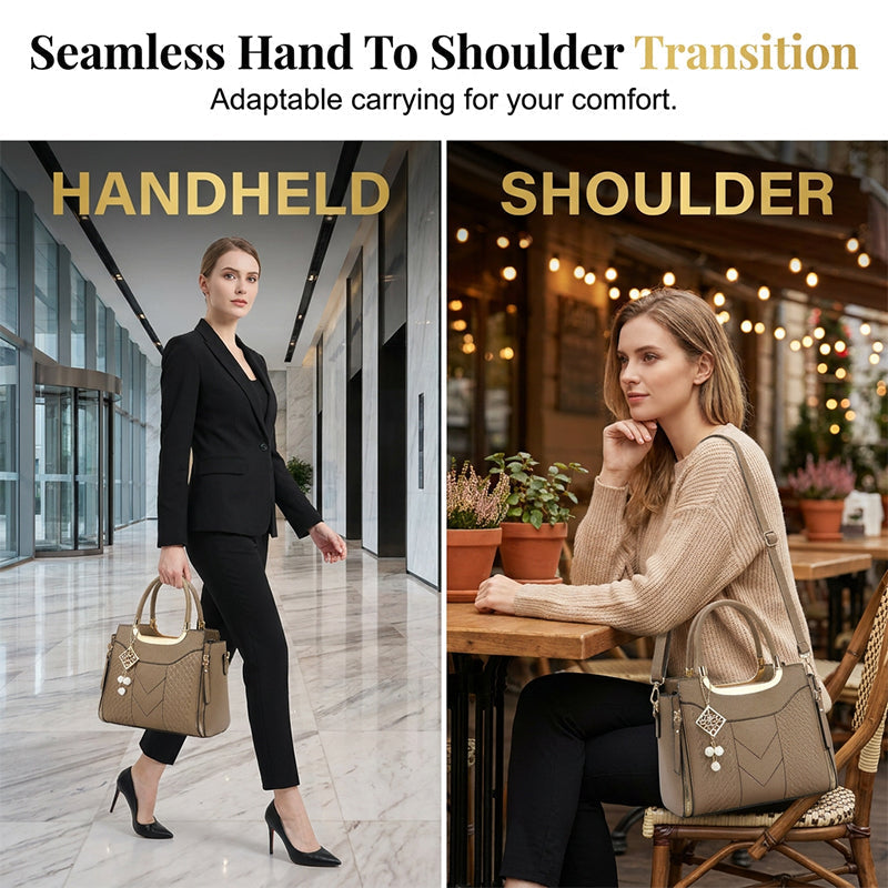 👜 LIMITED-TIME 50% OFF! ✨ V-Stitched Everyday Handbag – Multi-Compartment, Versatile Carry