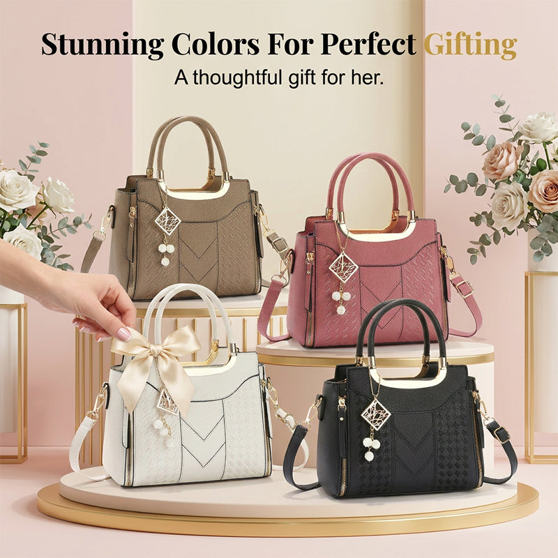 👜 LIMITED-TIME 50% OFF! ✨ V-Stitched Everyday Handbag – Multi-Compartment, Versatile Carry