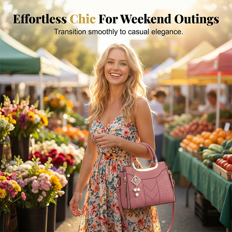 👜 LIMITED-TIME 50% OFF! ✨ V-Stitched Everyday Handbag – Multi-Compartment, Versatile Carry