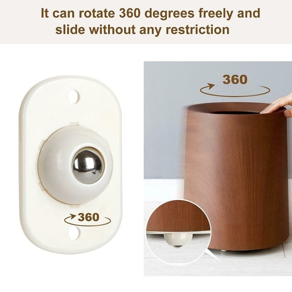 Move Storage Boxes Instantly! 360° Self-Adhesive Caster Wheels