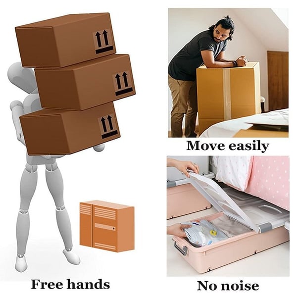 Move Storage Boxes Instantly! 360° Self-Adhesive Caster Wheels