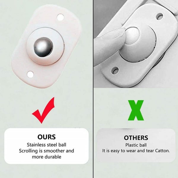 Move Storage Boxes Instantly! 360° Self-Adhesive Caster Wheels