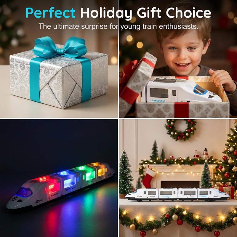⏳Time-Limited Special⏰Electric Bullet Train Toy – Light-Up, Bump & Go, with Music – Interactive design, perfect for toddlers – develops motor skills and imagination 🎶