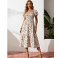 Smocked Floral Midi Dress – Square Neck & Flowy Tiers