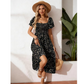 Smocked Floral Midi Dress – Square Neck & Flowy Tiers