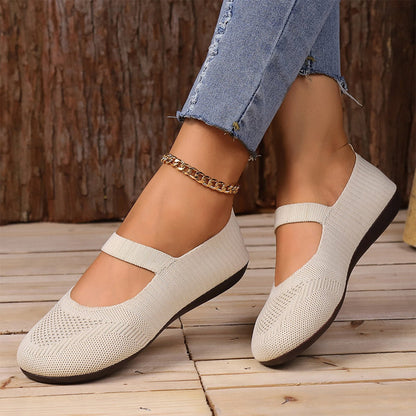 50% OFF 🔥Cloud-Soft Knit Flats – Anti-Slip, All-Day Coolness