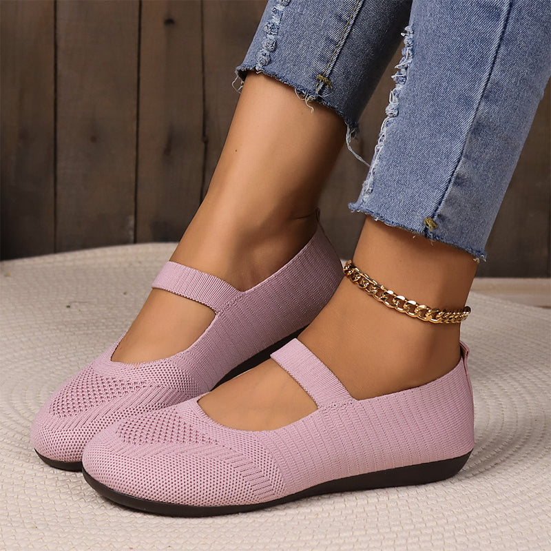 50% OFF 🔥Cloud-Soft Knit Flats – Anti-Slip, All-Day Coolness