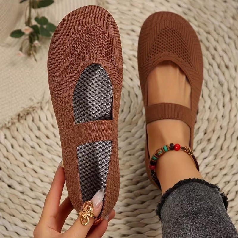 50% OFF 🔥Cloud-Soft Knit Flats – Anti-Slip, All-Day Coolness