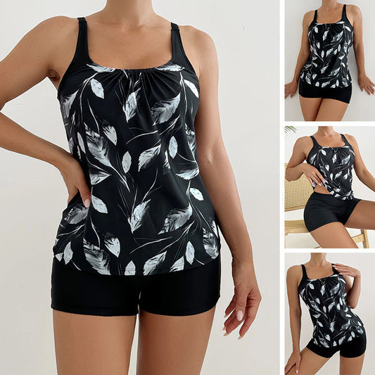 Printed Two-Piece Swimsuit – Tummy Control & 4-Way Stretch