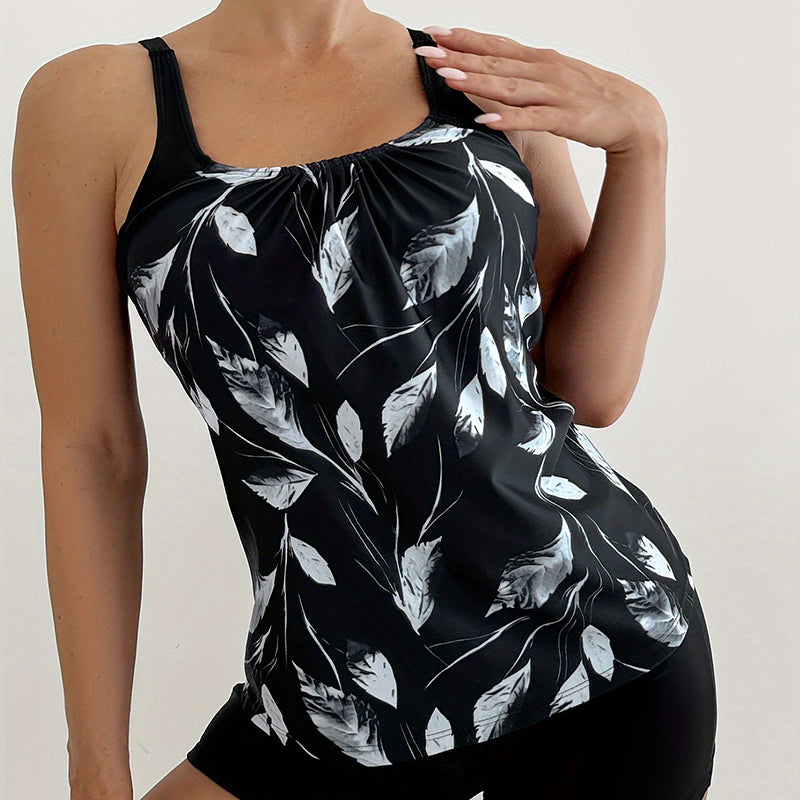 👙 LIMITED-TIME 50% OFF! ✨ Printed Two-Piece Swimsuit – Tummy Control, 4-Way Stretch, Sun Protection 🌊