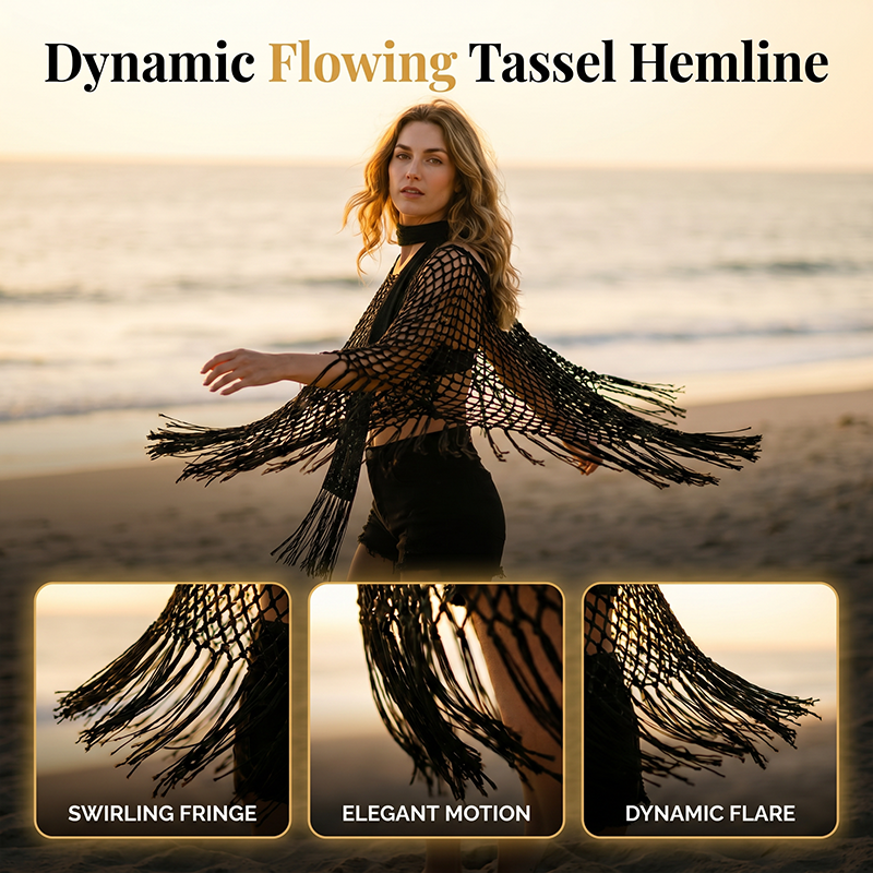 Summer Metallic Crochet Cover-Up – Lightweight, Flowy & Effortlessly Stylish summer outfit