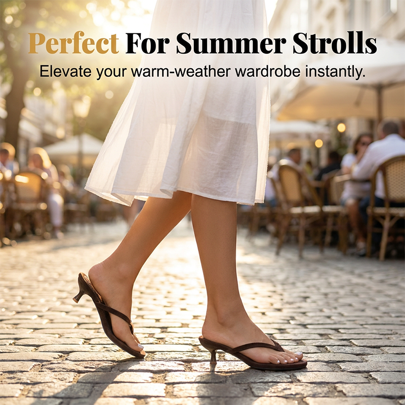 🔥 50% OFF · Elegant Suede Kitten Heel Sandals ✨