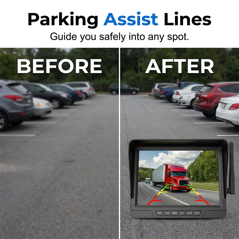 Reverse With Confidence Instantly! Solar No-Wire HD Backup Camera