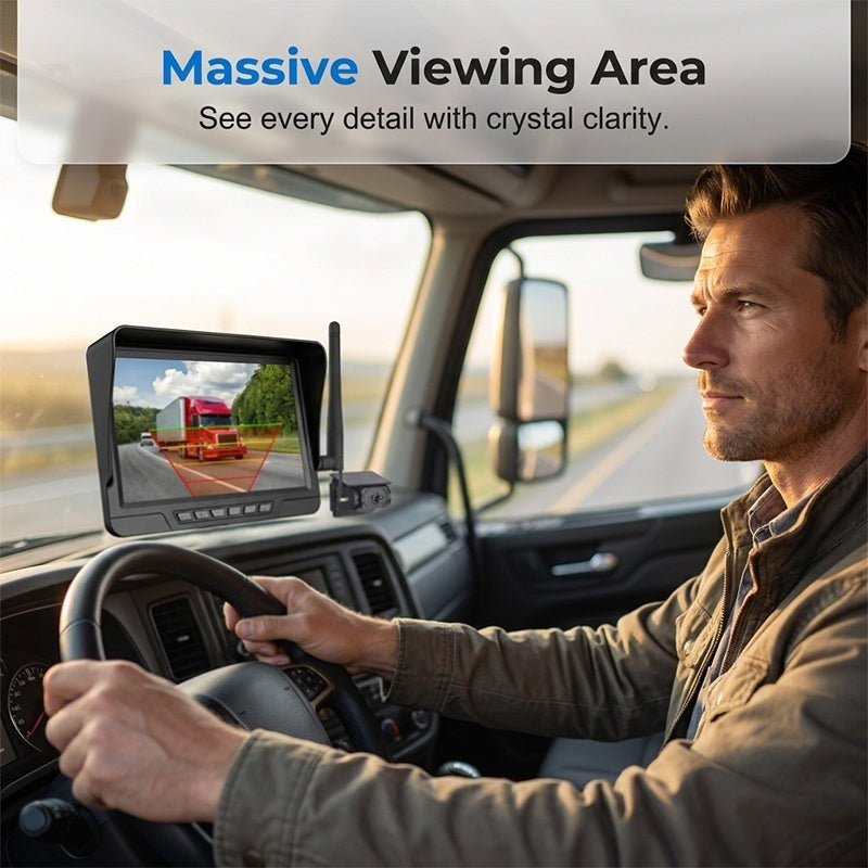 Reverse With Confidence Instantly! Solar No-Wire HD Backup Camera