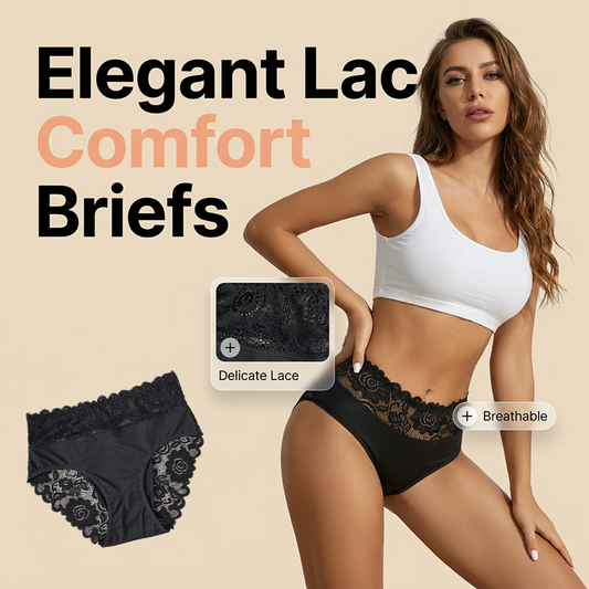 Soft Lace Briefs – High-Elastic Waist & Breathable Comfort