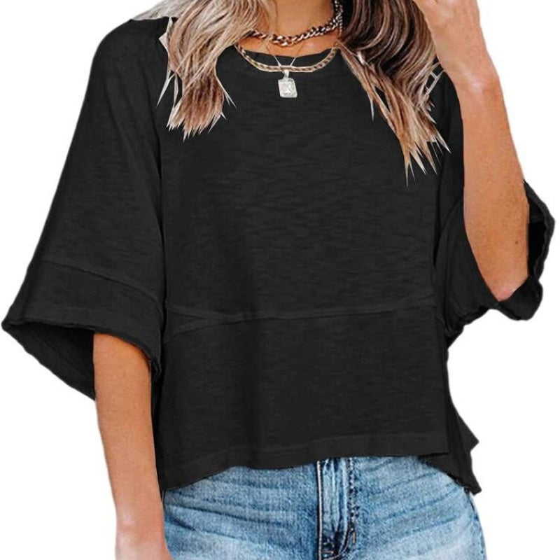 Flare Sleeve Top – Soft, Breathable & Relaxed Fit