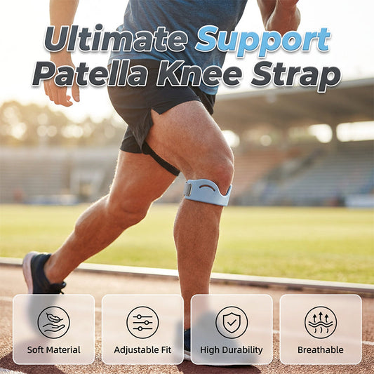 Patella Brace – Silicone, Shock-Absorbing, Breathable, Dual-Buckle 🏃