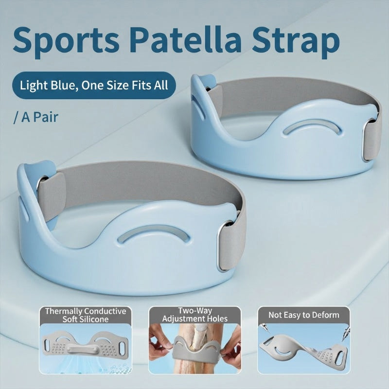 Patella Brace – Silicone, Shock-Absorbing, Breathable, Dual-Buckle 🏃